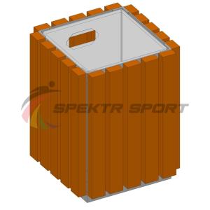 Купить Урна металлическая в деревянной обрешетке SP МФ400 в Белозерске 