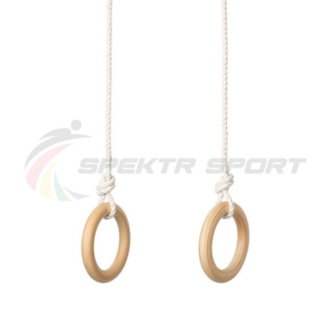 Купить Кольца гимнастические деревянные (фанера 18 мм, покрытие: эмаль, лак или пропитка) в Белозерске 