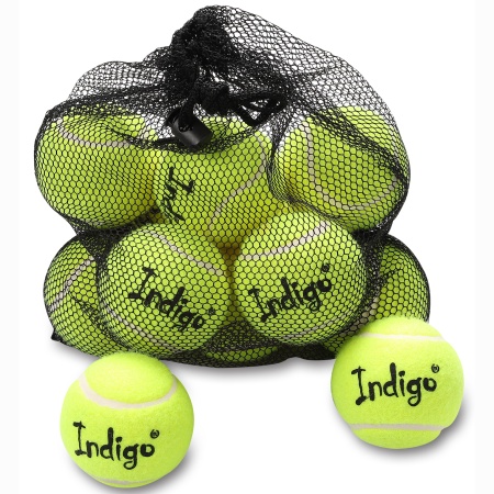 Купить Мяч для большого тенниса Indigo (12 шт в сетке) начальный уровень в Белозерске 
